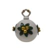CDAC0822BVO13 CENTRO D'ARTE CRYSTAL PALLINA AGRIFOGLIO BACCHE ORO PORCELLANA 11CM