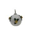 Pallina agrifoglio bacche oro porcellana 11cm - immagine 2