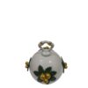 Pallina agrifoglio bacche oro porcellana 11cm - immagine 3