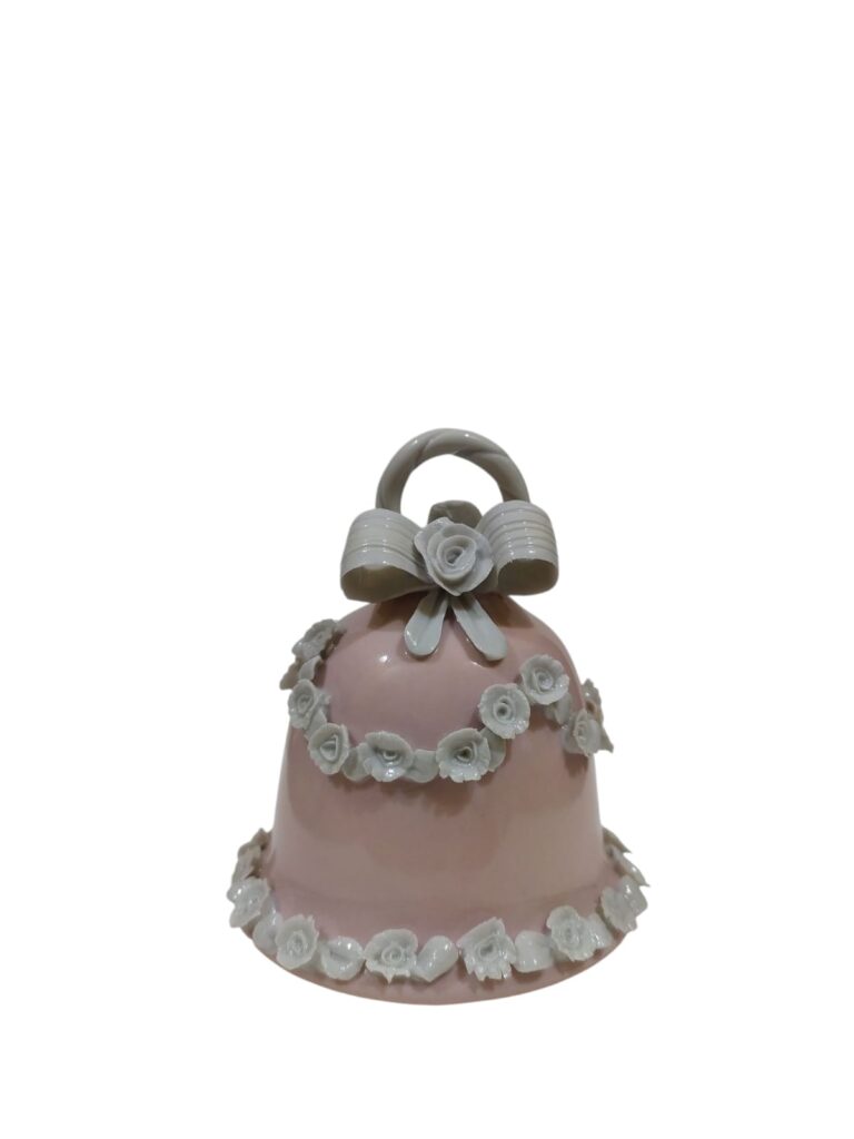 CDAC0026/6R CENTRO D'ARTE CRYSTAL CAMPANA ROSE 10CM ROSA