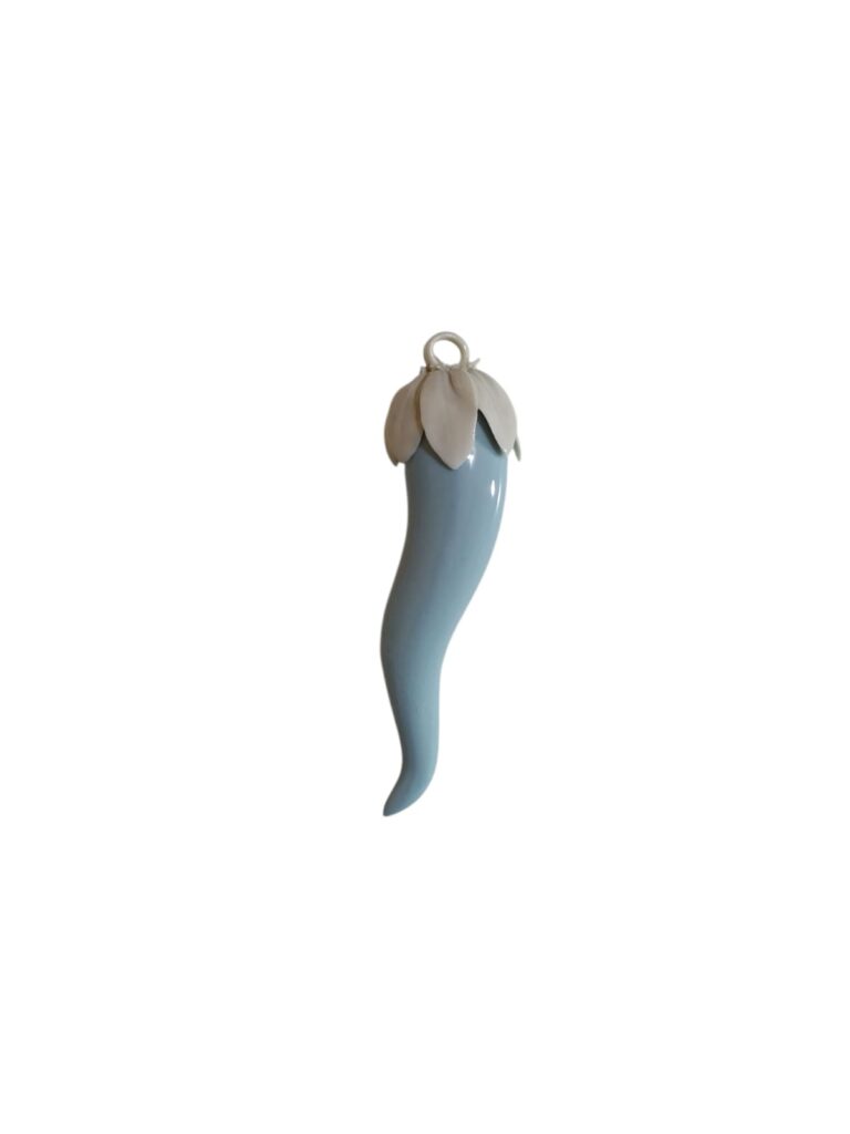 CDACRT/636G CENTRO D'ARTE CRYSTAL CORNO IN PORCELLANA 12CM AZZURRO