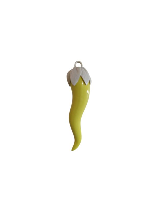 CDACRT/636G CENTRO D'ARTE CRYSTAL CORNO PORCELLANA 12CM GIALLO