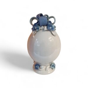 CDAC0210ACENTRO D'ARTE CRYSTAL UOVO CON DECORI FLOREALI E FIOCCHI 16CM